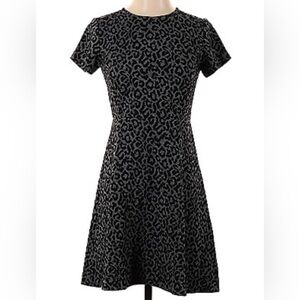 Loft short sleeve A-line patterned dress size 4